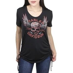 Vintage Harley Davidson Motor Cycles Goteborg Sweden Large Graphic T-Shirt